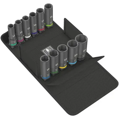 Set tubulare de impact, hexagonal, 1/2 inch, 11 bucati, Wera 8790C Impaktor Deep SET1
