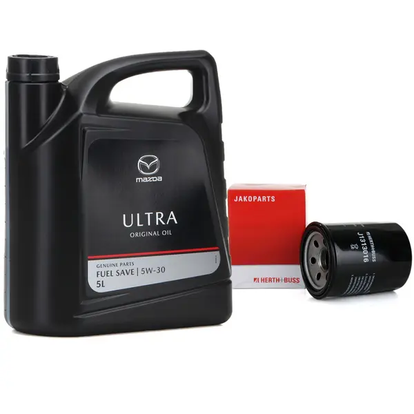 Set Ulei Motor Mazda Ultra 5W-30 5L 206485 + Filtru Ulei Herth+Buss Jakoparts Mazda Xedos 6 1992-1999 J1313016