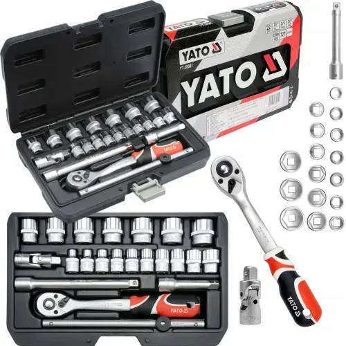Set unelte 3/8inch 22 piese, YATO YT-38561, CrV, cu cutie