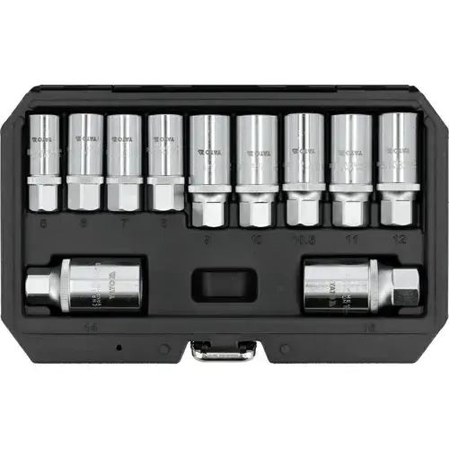 Set unelte Yato YT-06201, 11 piese, 3/8inch si 1/2inch, CrV