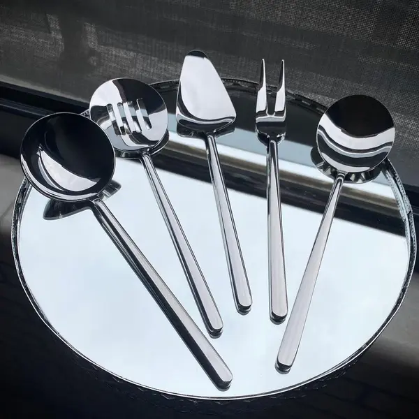 Set ustensile servire 5 bucati Allegra Argintiu 23.5x23.5x4 cm