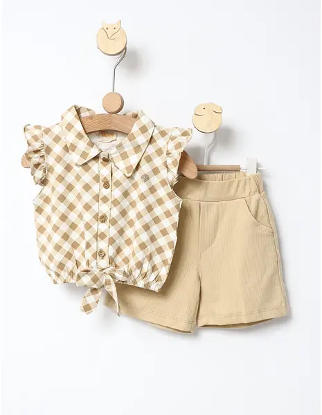 Set vara Top Crop Sandy bej