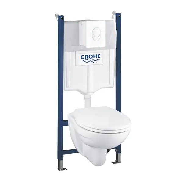 Set vas WC 4 in 1 Grohe 39117000, cadru si capac wc incluse, capacitate wc 6-9 L, Alb