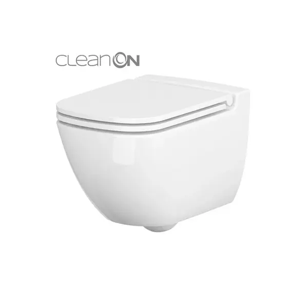 Set vas wc suspendat rimless cu capac Soft Close, Cersanit, Caspia New
