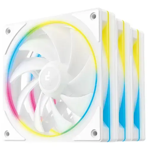 Set ventilatoare Deepcool FL12 SE, 3 x 120mm, iluminare RGB, 400 - 1900rpm (Alb)
