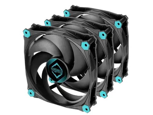 Set ventilatoare Iceberg Thermal IceGALE Silent, 3 x 120mm, 600 - 1600RPM, PWM (Albastru/Negru)