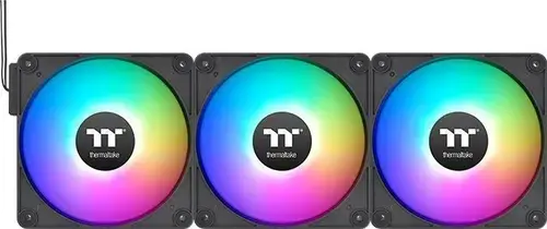 Set ventilatoare Thermaltake CT120 EX ARGB Sync, 120mm, 4-pin PWM, 2000 RPM, 3 bucati (Negru)