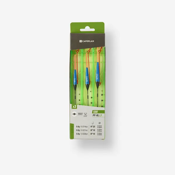 Set x3 linii montate RL500 C1 0,4g 0,6g 0,8g pescuit staționar la iaz