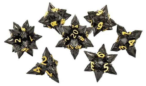Set zaruri GlassStaff - Metal RPG Dice Set, Royal Bane (7 buc.)