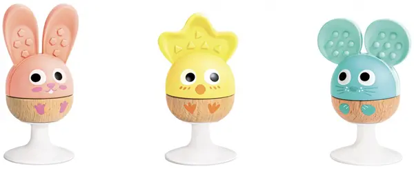Set zornăitoare pentru bebeluși Hape International - Animale, 3 buc
