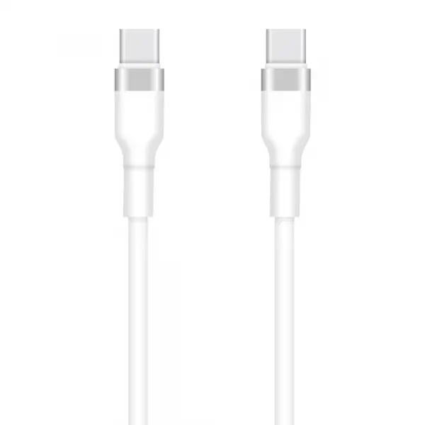 Setty Cablu Date si Incarcare USB-C - USB-C Setty, 60W, 1m, Alb
