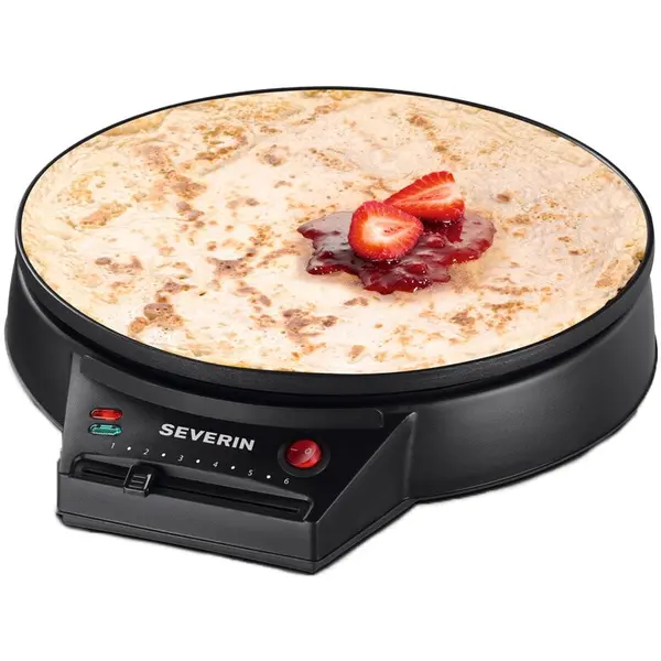SEVERIN Aparat pentru clatite, Severin, 1000 W, Suprafata antiaderenta, Negru