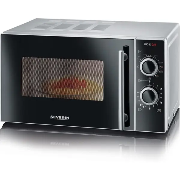 SEVERIN Cuptor cu microunde, Severin MW7771, 20L 700W, argintiu|negru