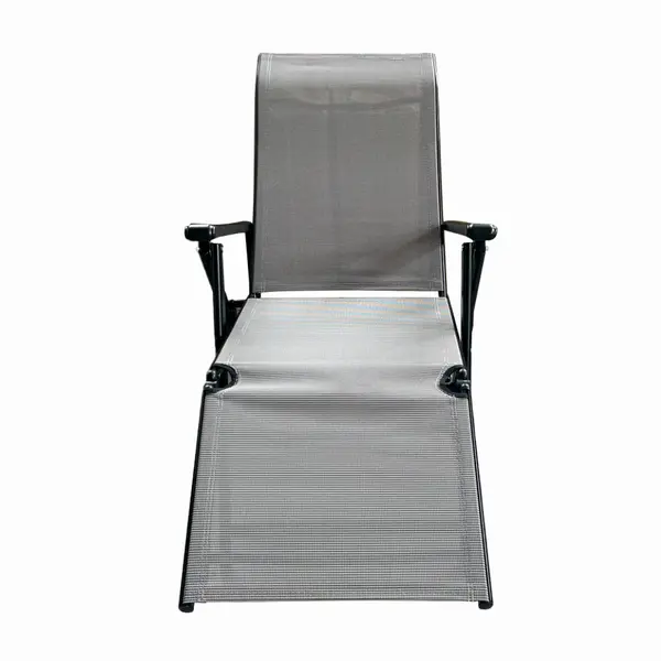Sezlong pliabil de gradina din otel KLUGMEISTER KJF3792, pliabil, dimensiuni 165x48x115 cm, culoare gri