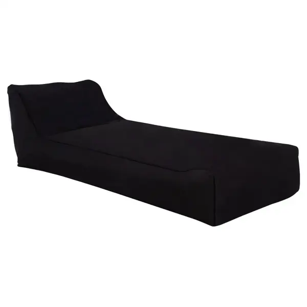 Sezlong puf LAROSA LONG LOUNGE - Negru