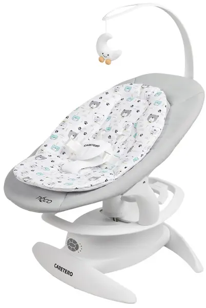 Șezlong și balansoar 2 în 1 Caretero - Rocker Noco, gri