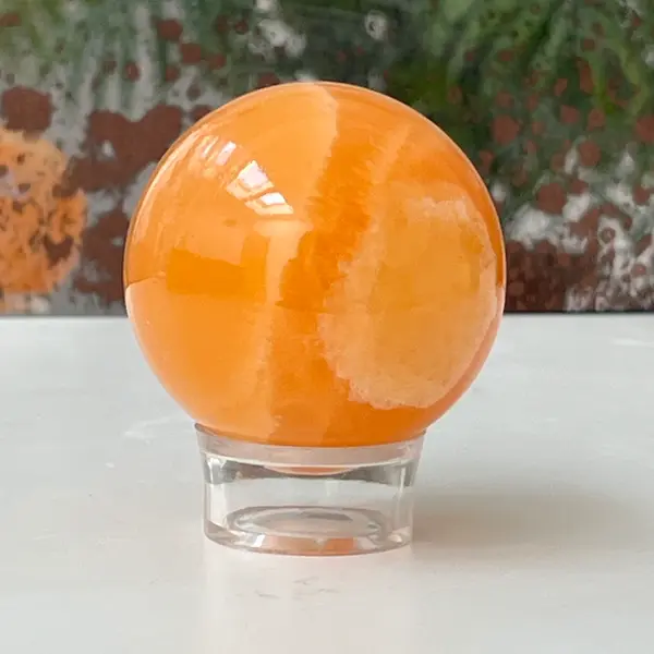 Sfera calcit portocaliu zebra | Model 4