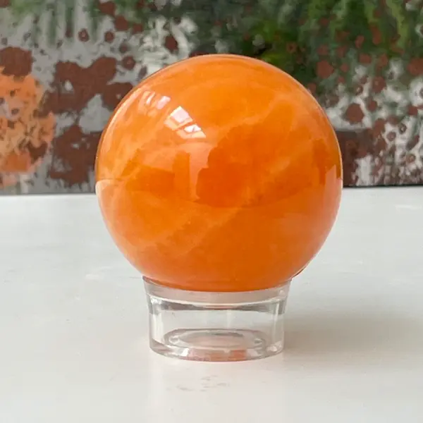 Sfera calcit portocaliu zebra | Model 5
