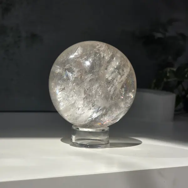 Sfera cuart incolor/ cristal de stanca | Model 28