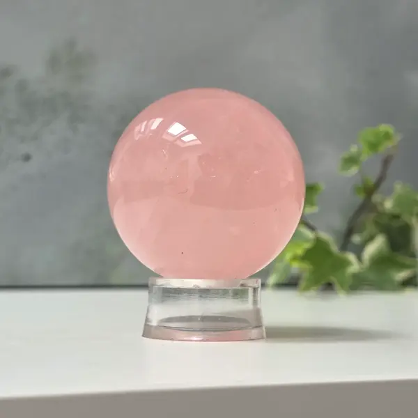 Sfera cuart roz cu asterism | Model 2