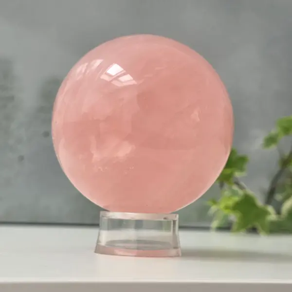 Sfera cuart roz cu asterism | Model 3