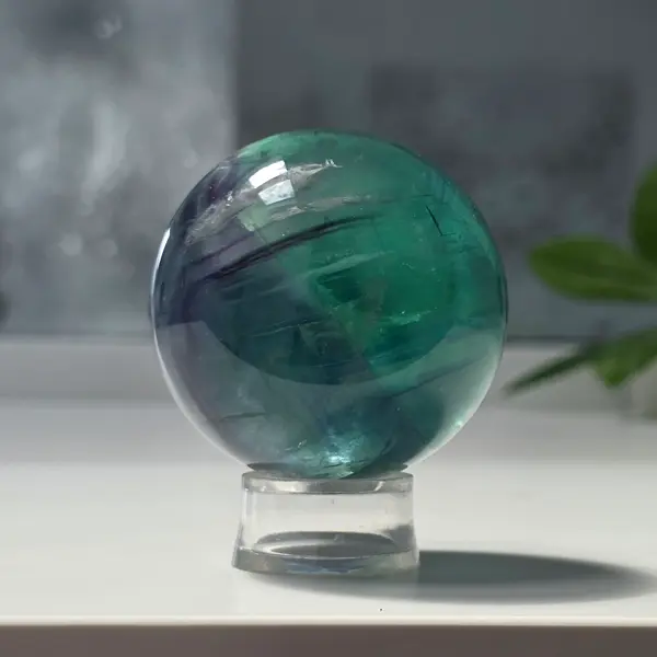 Sfera fluorit curcubeu | Model 12