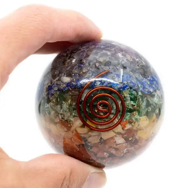 Sfera orgonit 7 chakre 6 cm