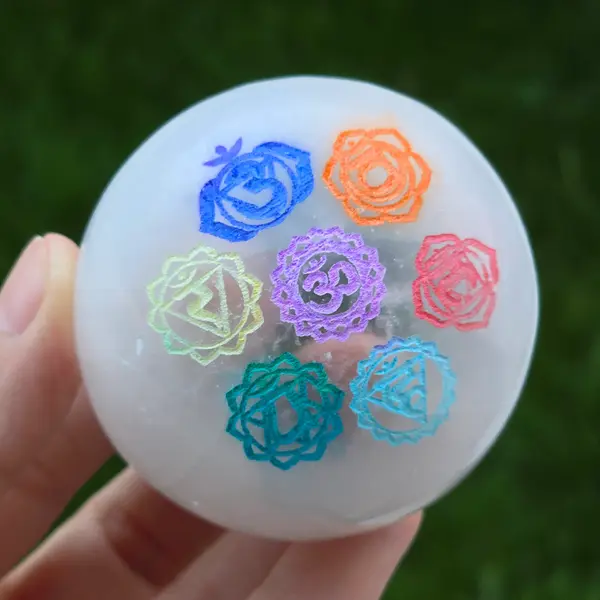 Sfera selenit | 7 Chakre