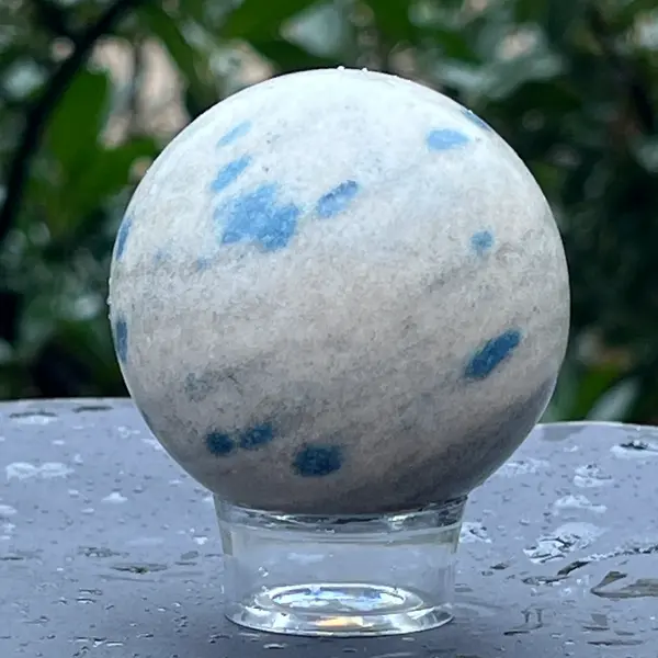 Sfera spinel albastru Madagascar model 4