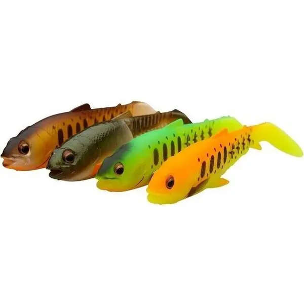 Shad Craft Cannibal Paddletail 10.5cm 12G Dark Water Mix 4buc