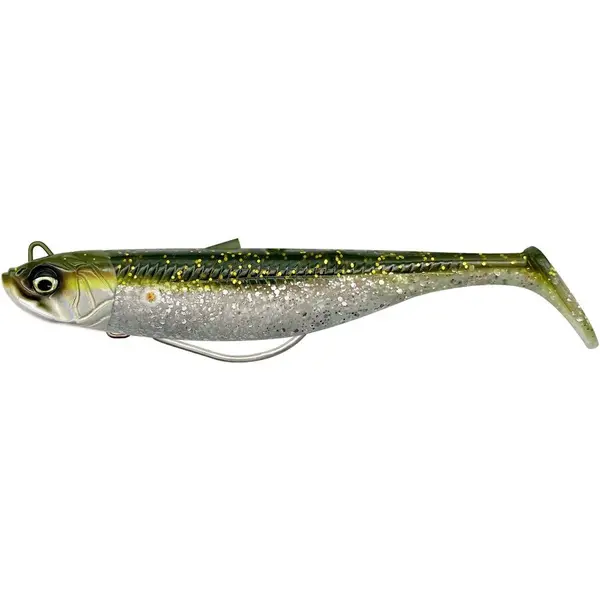 Shad Minnow Weedless 2+1 10cm 16G Green Silver