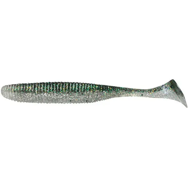 Shad Rhythm Wave 9.6cm Dark Thunder Clear Silver 7buc