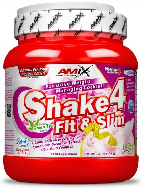 Shake 4 Fit & Slim, banană, 500 g, Amix