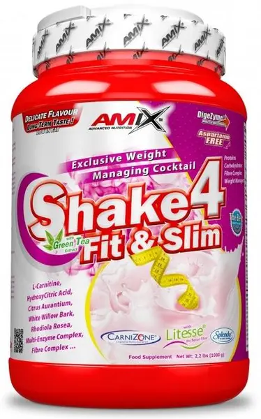 Shake 4 Fit & Slim, fructe de pădure, 1000 g, Amix