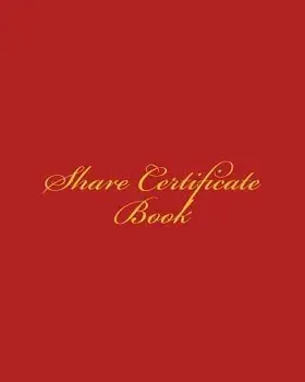 Share Certificate Book, Paperback/Martha Millbeach