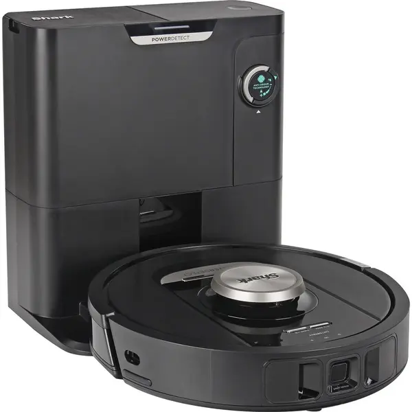 SHARK Aspirator robot Shark PowerDetect RV2820VEEU, viziunea LiDAR la 360°, 650 W, DirtDetect, EdgeDetect, FloorDetect, Golire automata, Etansare completa anti-alergeni, Tehnologie NeverStuck, Tehnologie anti-miros, Negru - Sampanie