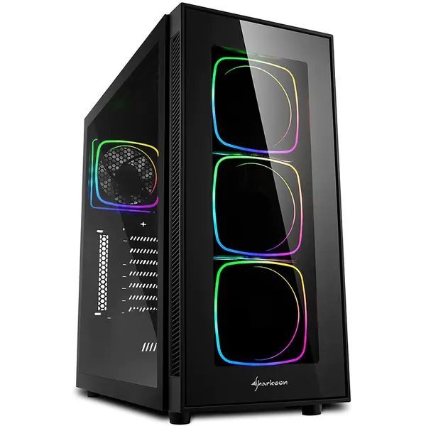 Sharkoon Carcasa Sharkoon TG6 RGB, Mid-Tower, fara sursa, ATX, Black