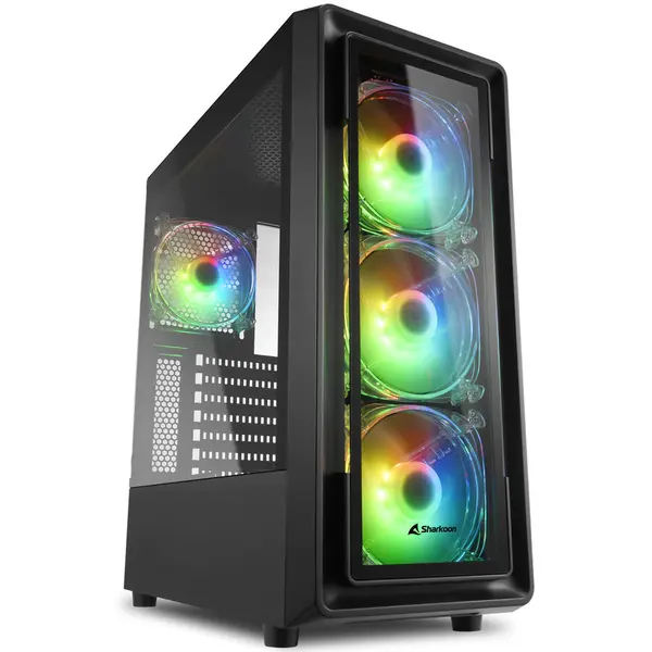 Sharkoon Carcasa Sharkoon TK4 RGB, Mid-Tower, fara sursa, ATX, Black