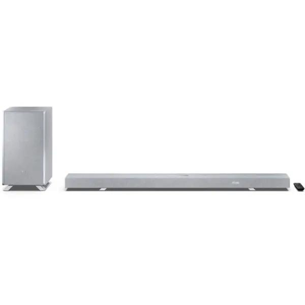 Sharp Sharp HT-SBW55121(SL) Q 5.1.2 Dolby Atmos/ DTS:X Soundbar with Wireless Subwoofer, Silver