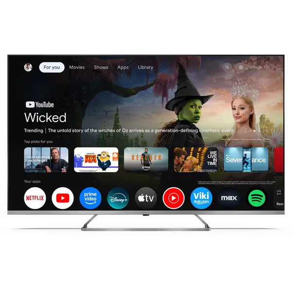 Sharp Televizor Sharp 55JP7265E 55 (139cm), Smart TV, 4K Ultra HD, QLED MiniLED, Google TV, Negru