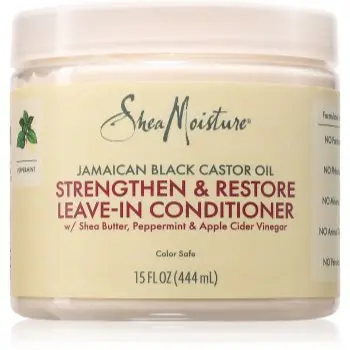 Shea Moisture Jamaican Black Castor Oil Strengthen & Restore balsam (nu necesita clatire) pentru păr creț