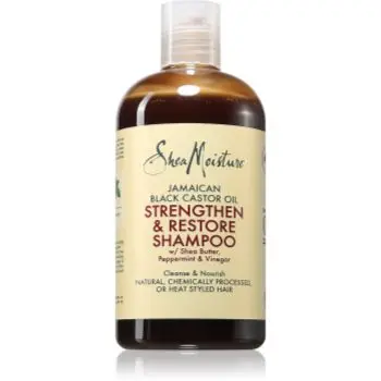 Shea Moisture Jamaican Black Castor Oil Strengthen & Restore sampon pentru curatare pentru par deteriorat si vopsit