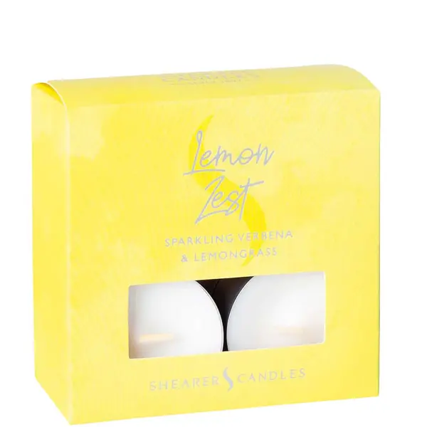 Shearer Candles Lemon Zest Scented Tea Lights Pack of 8