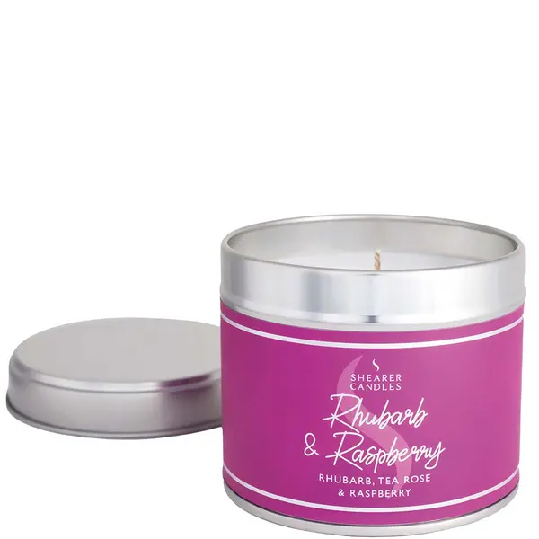 Shearer Candles Rhubarb and Raspberry Large Tin Candle