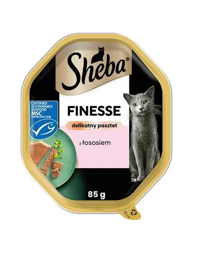 SHEBA Finesse mousse cu somon 85 g hrana pentru pisici