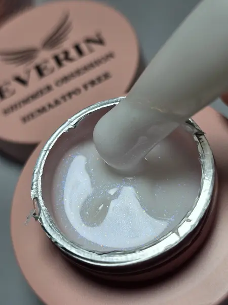 Shimmer Obsession Gel Everin 15gr- Milky White cu Sclipici 03 - SO-03-15
