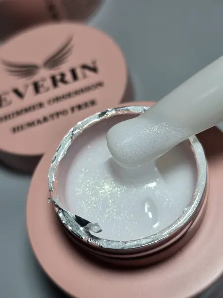 Shimmer Obsession Gel Everin 15gr- Milky White cu Sclipici 04 - SO-04-15