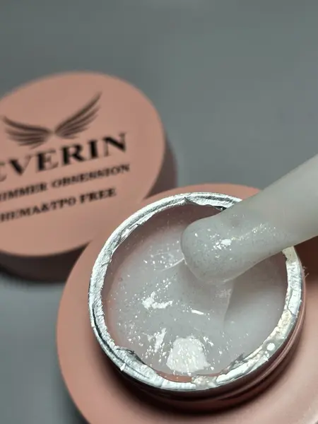 Shimmer Obsession Gel Everin 15gr- Milky White cu Sclipici 05 - SO-05-15