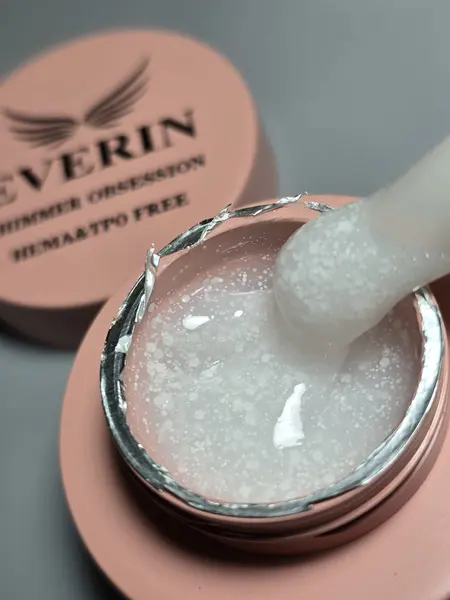 Shimmer Obsession Gel Everin 15gr- Milky White cu Sclipici 06 - SO-06-15