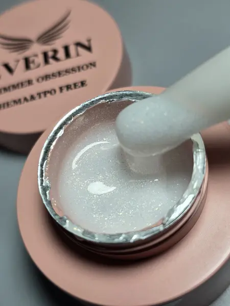 Shimmer Obsession Gel Everin 15gr- Milky White cu Sclipici 08 - SO-08-15